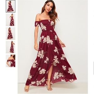 Off the shoulder flows dress